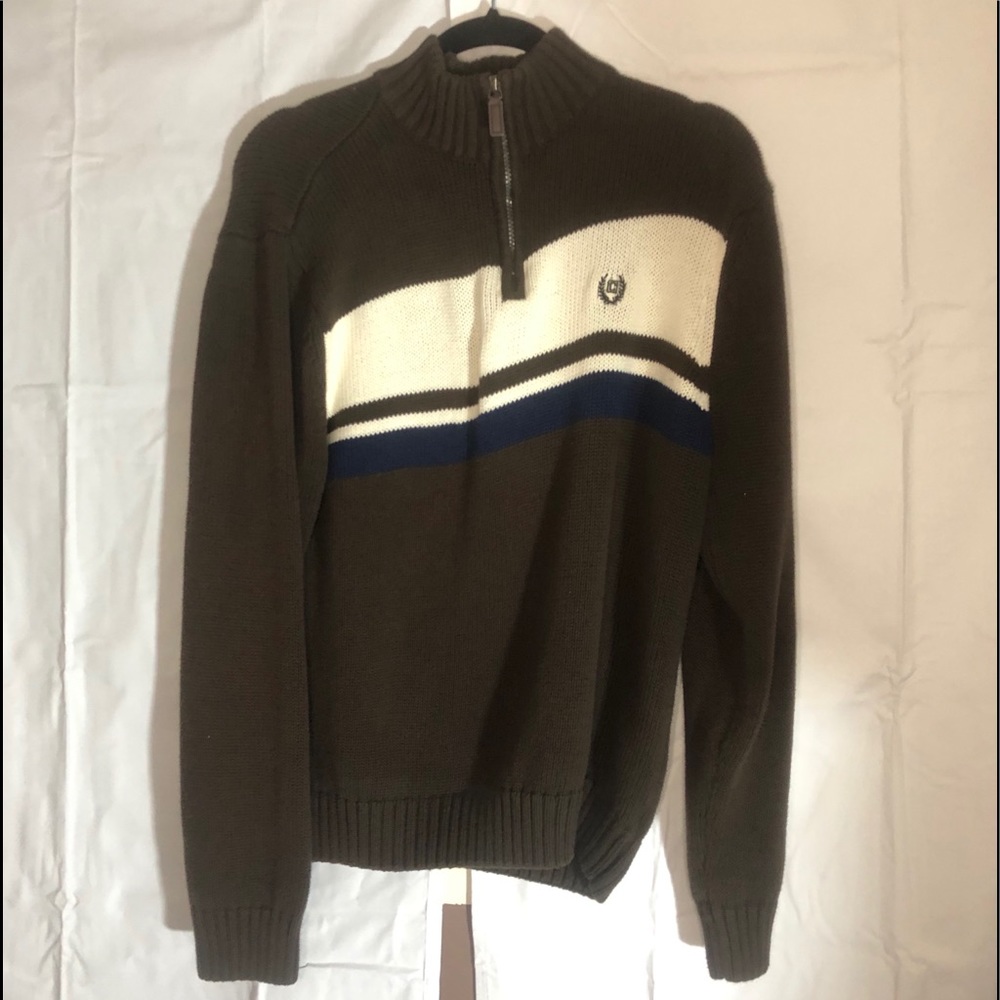 Champs XL tall V-Neck Sweater brown cream white